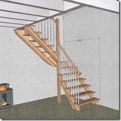 projet escalier sketchup