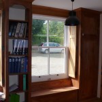 menuiserie à guillotine avec agencement