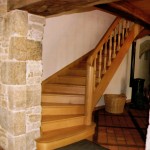 Escalier en chêne à noyau - volute de départ