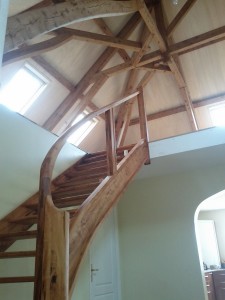 vue sur la charpente conception Thierry Hamon