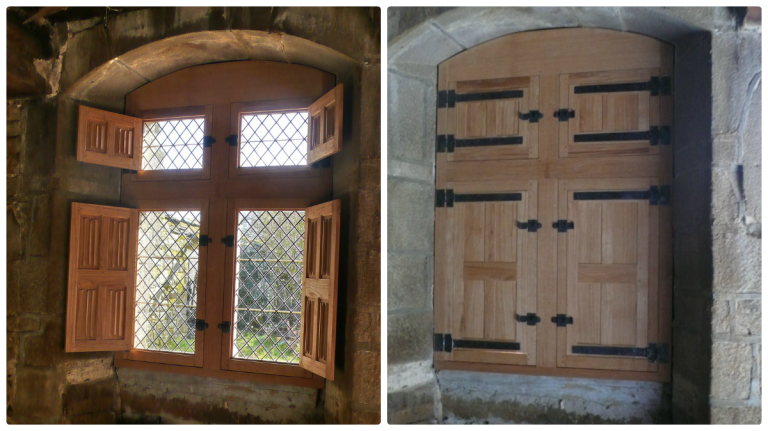 volets intérieurs à plis de serviette